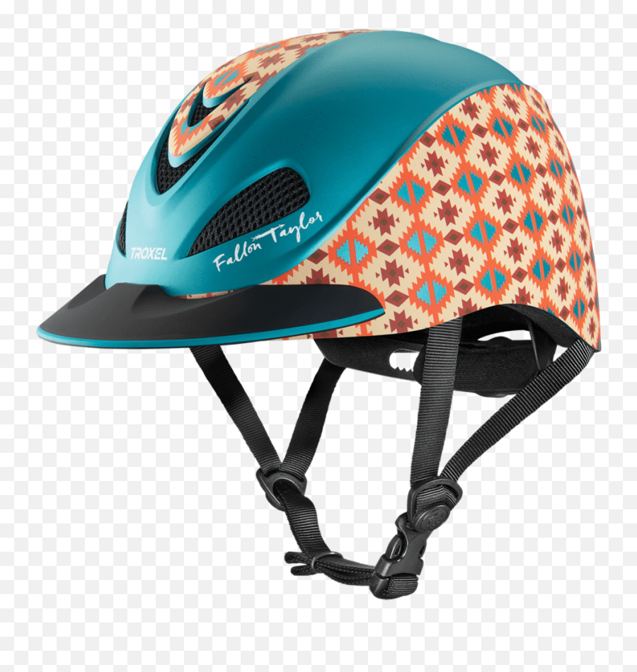 Troxel Fallon Taylor Teal Aztec Helmet - Fallon Taylor Helmet Png,Icon Womens Helmets