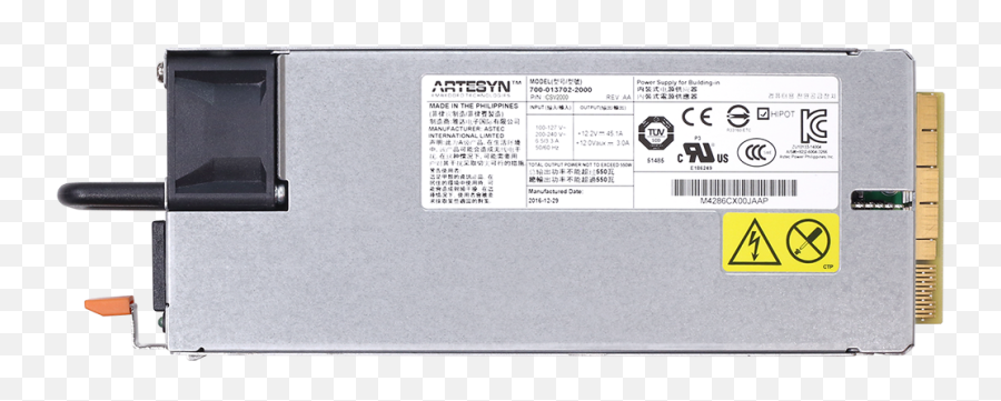 Artesyn 2000w Ac - Dc Power Supply Power Shelves And Product Label Png,Power Supply Icon