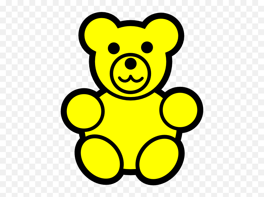 Teddy Bear Clipart Gummy - Teddy Bear Clip Art Black Teddy Bear Coloring Page Png,Gummy Bear Png