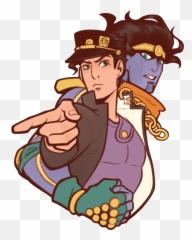 Jotaro Kujo Sticker By Late - White Background 3x3 Star Platinum Jotaro png