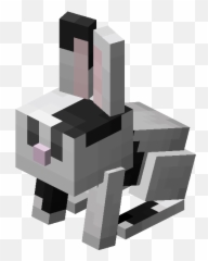 Black White Rabbit - Minecraft Black And White Rabbit Png,White Rabbit Png