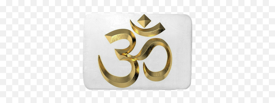 Bath Mat Hindu Om Icon 3d Isolated - Pixersus Png,Icon Color 3d