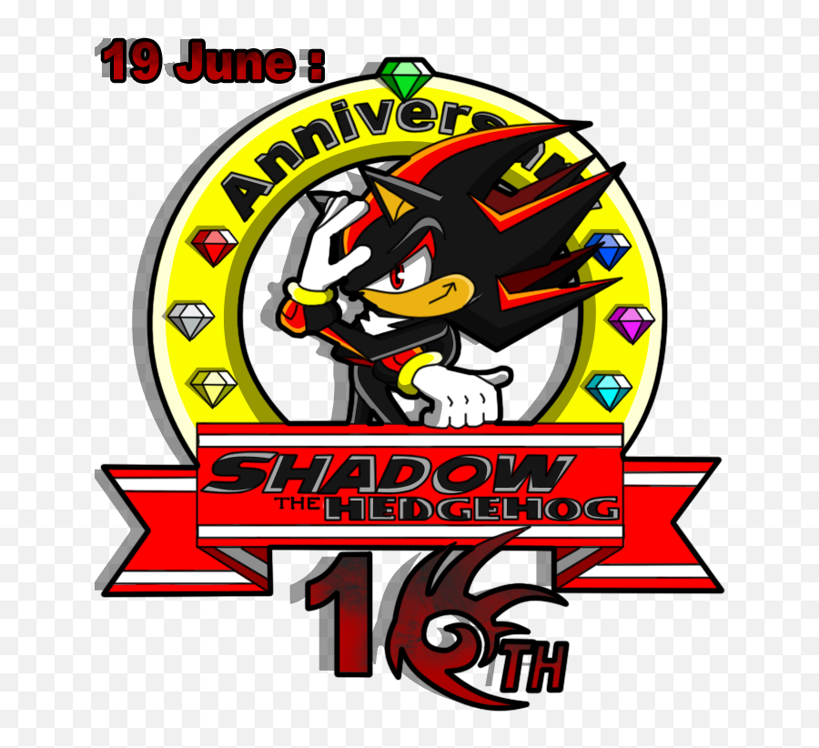 Shadowu0027 10 Th Anniversary By Mery - Thehedgehog On Clipart Shadow The Hedgehog 10th Anniversary Png,Shadow The Hedgehog Logo