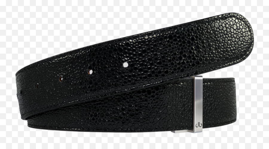 Download Shiny Black Stingray Textured Leather Belt - Buckle Belt Png,Belt Transparent Background