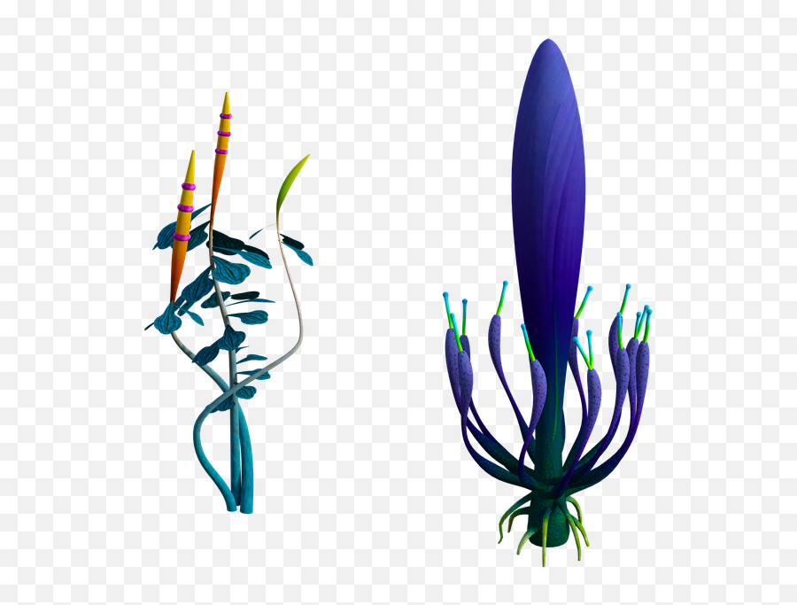 Alien Plants 3d - Free Image On Pixabay Graphic Design Png,Flower Bushes Png