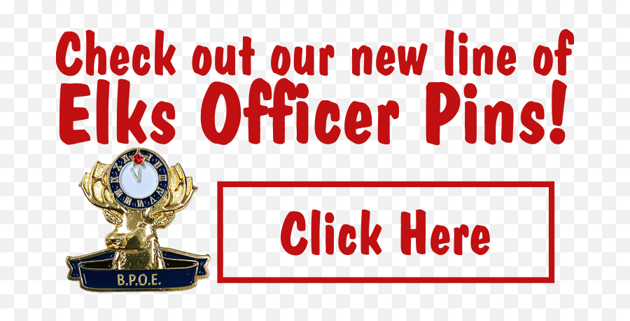 Elks Officer Pins - C Sanders Emblems Lp Emblem Png,Pins Png