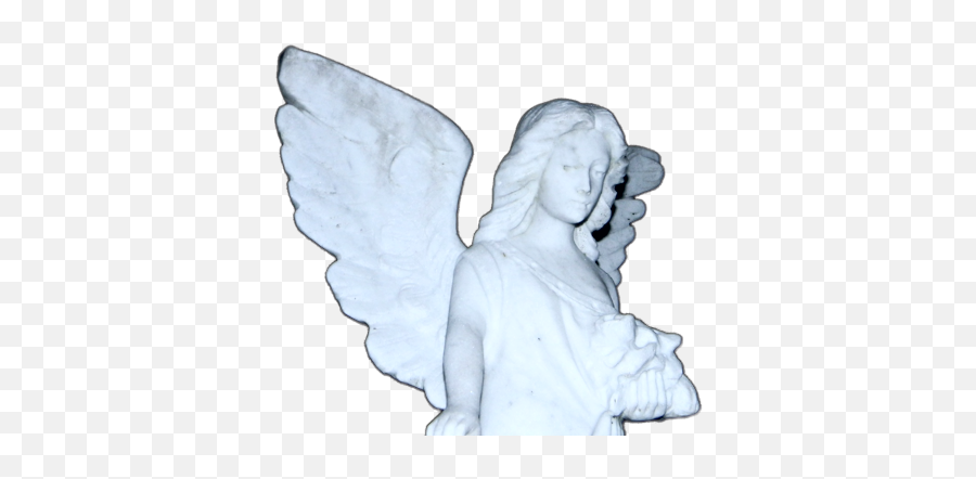 Angel Statue Vaporwave Cemetry - Carving Png,Angel Statue Png