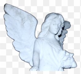 Angel Statue Vaporwave Cemetry - Carving Png,Angel Statue Png