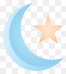 Crescent Star Circle For Eid Ramadan - png