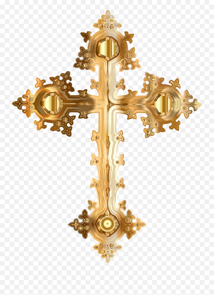 This Free Icons Png Design Of Golden - Transparent Background Cross Png Transparent,Cross With Transparent Background