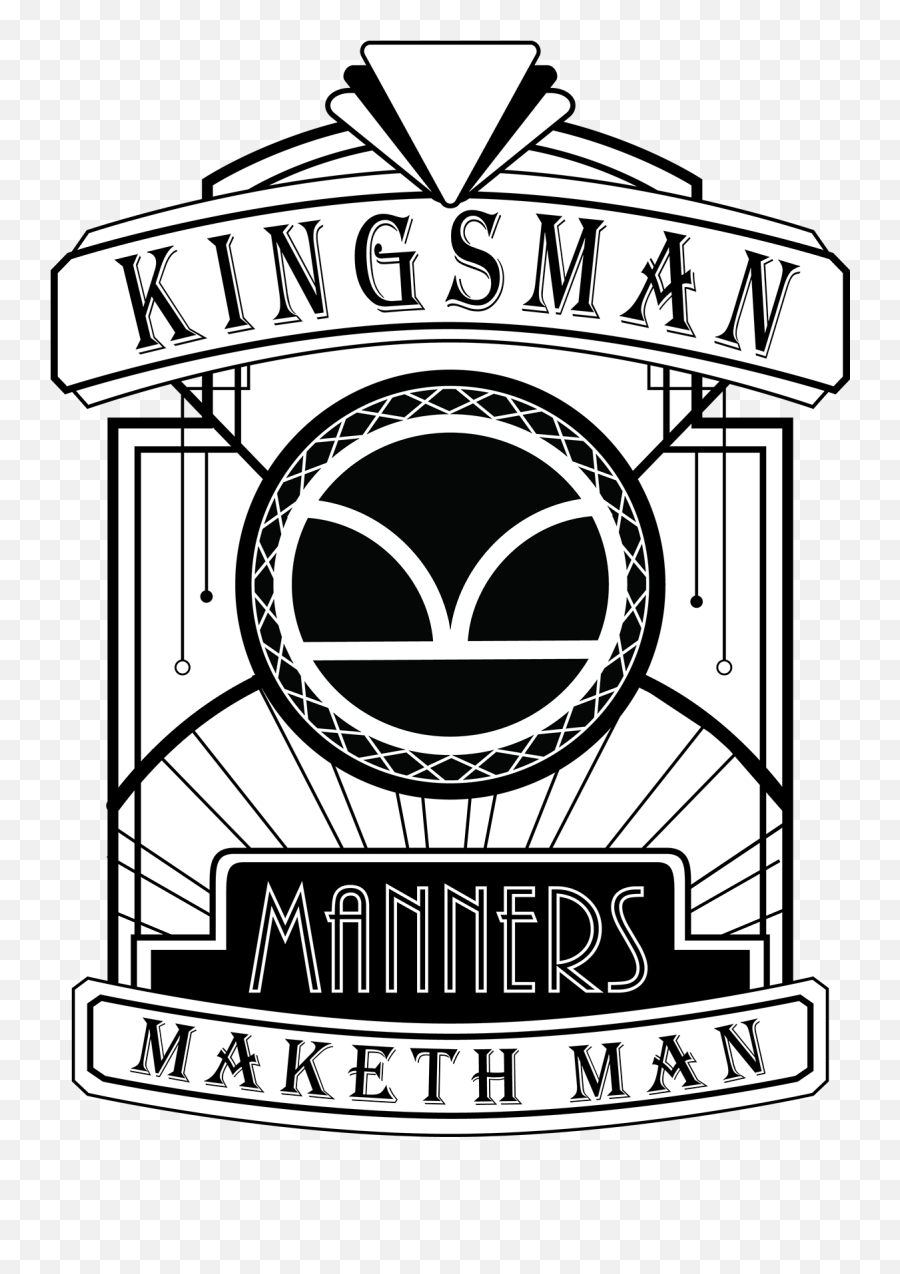 Download Man Art Print Png Image With - Kingsman Logo Black And White,Kingsman Logo Png
