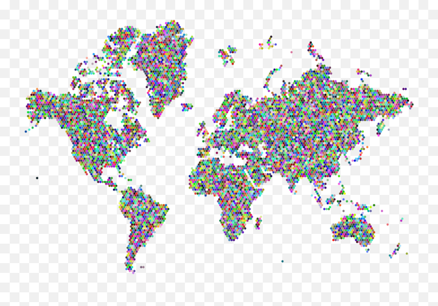 Confettiworldworld Map Png Clipart - Royalty Free Svg Png Transparent Background World Map Clip Art,Confetti Background Png