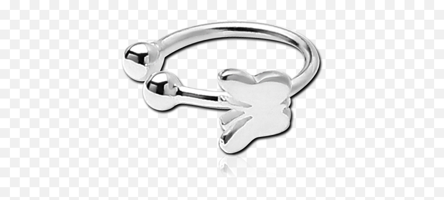 Sterling 925 Silver Illusion Nose Ring With Gold Plated - Ring Png,Nose Piercing Png
