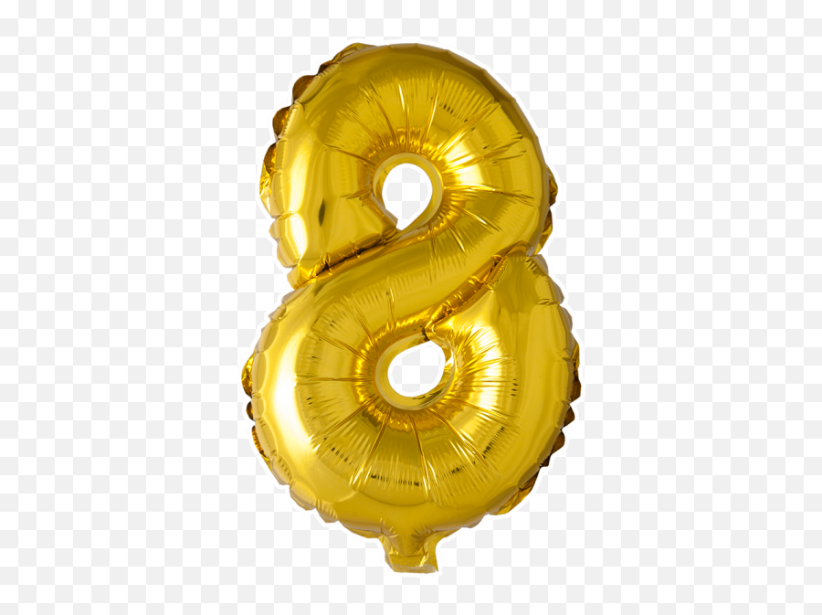 Foilballoon No 8 16u0027u0027 - Gold Balloon Png,Number 8 Png