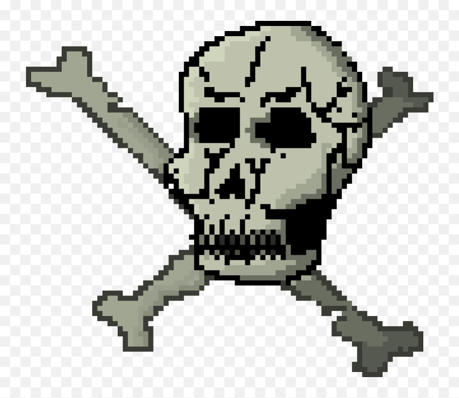 Skull And Crossbones Pixel Art Maker - Crossbone Pixel Art Png,Crossbones Png