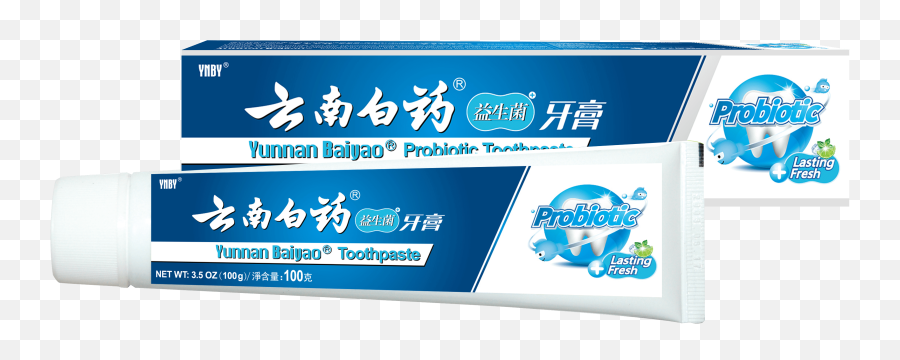 Yunnan Baiyao Probiotic Toothpaste 100g With Bonus Traveling Pack Png