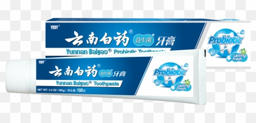 Yunnan Baiyao Probiotic Toothpaste 100g With Bonus Traveling Pack Png