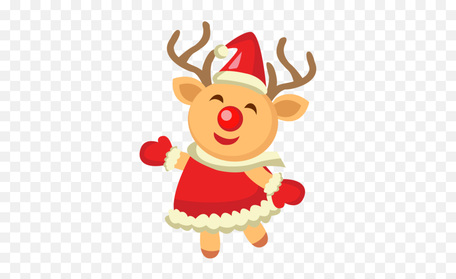 Reindeer Santa Claus Rudolph Deer For Christmas - 2836x2835 Wall Decal Png,Christmas Reindeer Png