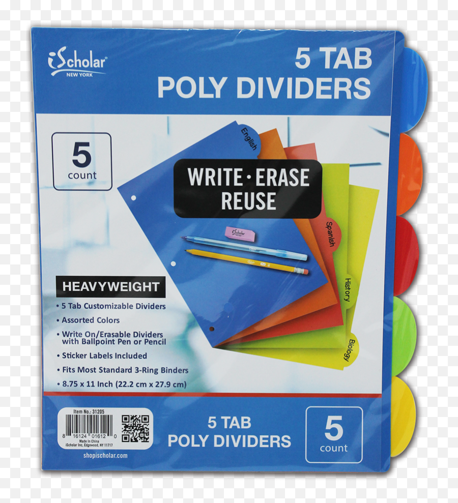 Dividers Poly 5 Tab The Rocker Shop - Somerset House Png,Dividers Png