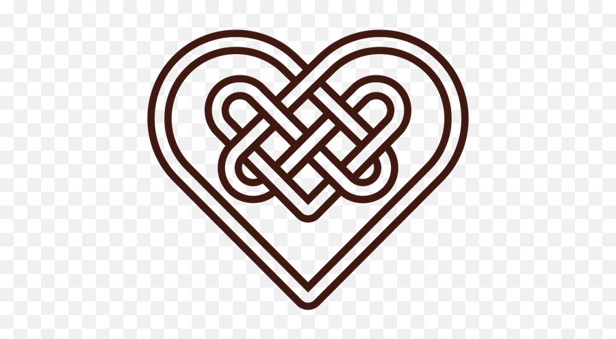 Celtic Heart Knot Stroke - Love Celtic Knot Meaning Png,Celtic Png