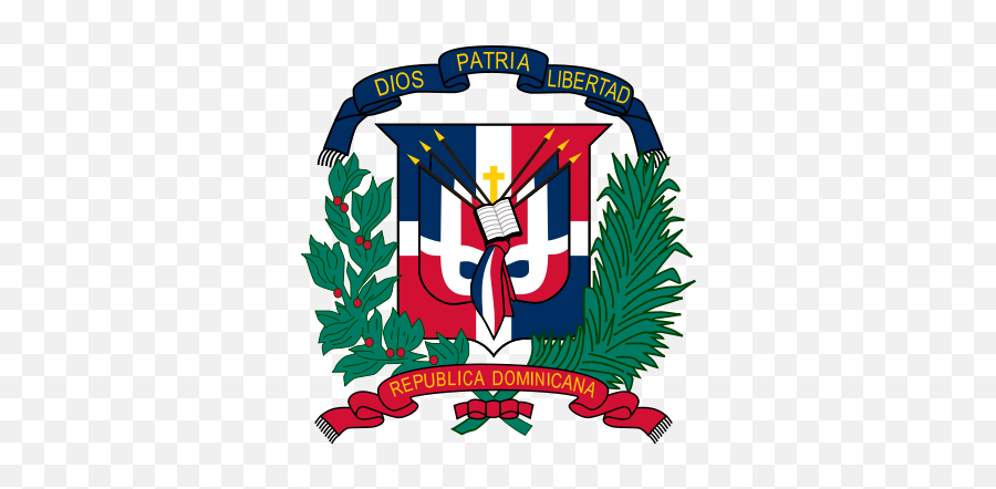 Coat Of Arms The Dominican Republic - Dominican Republic Flag Middle Png,Dominican Flag Png