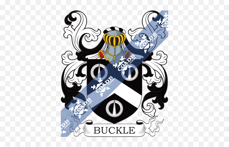 Buckle Family Crest Coat Of Arms And Name History - Coat Of Arms Collins Png,Buckle Png