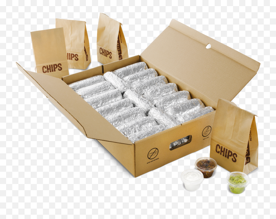Catering - Chipotle Burrito By The Box Png,Chipotle Burrito Png