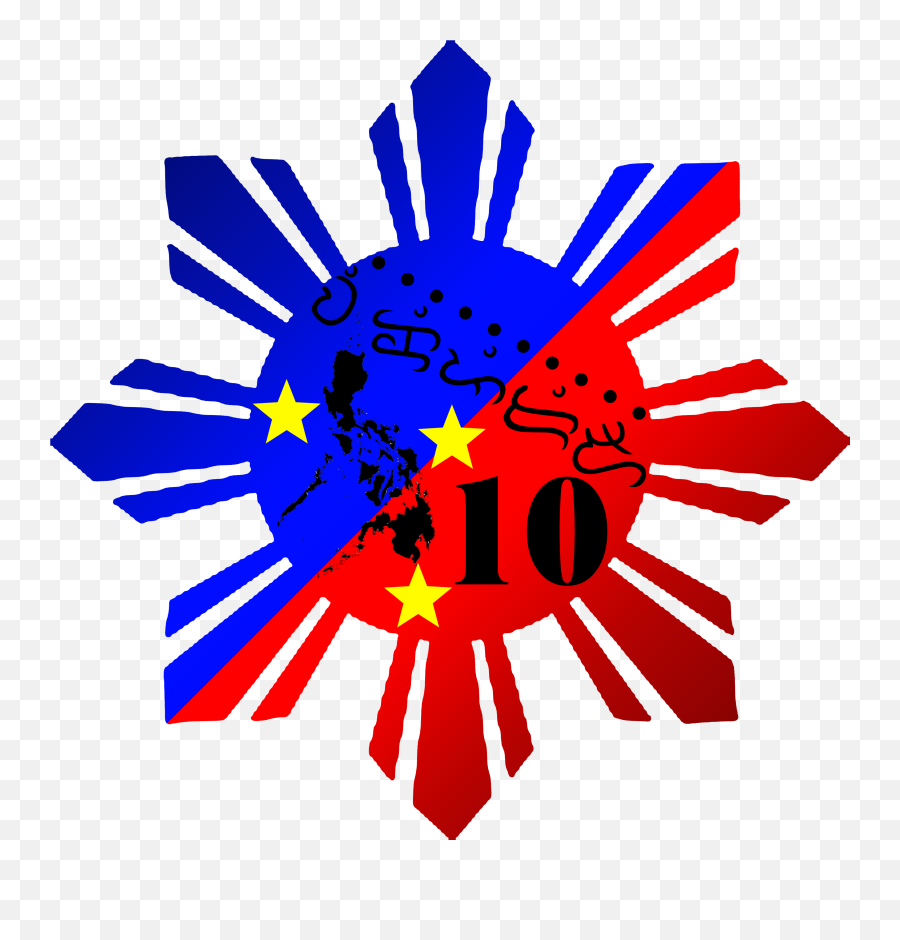 Filewikipedia 10th Anniversary Baybayin Scriptpng - Philippine Sun Flag Vector,Philippine Flag Png