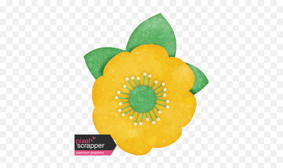Peach Lemonade Yellow Flower 2 Graphic - Dot Png,Green And Yellow Flower Logo