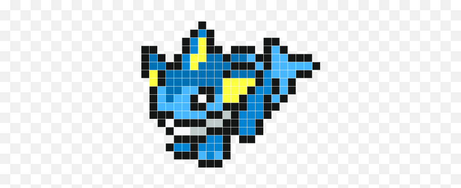 vaporeon pixel art grid