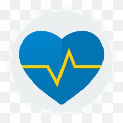 Icon Of A Heart With An Ekg Line Going - Vertical png