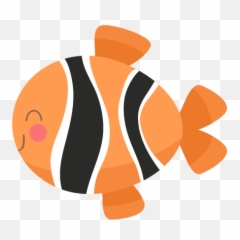 Clown Fish Svg Cutting Files For - Transparent Background Cute Png