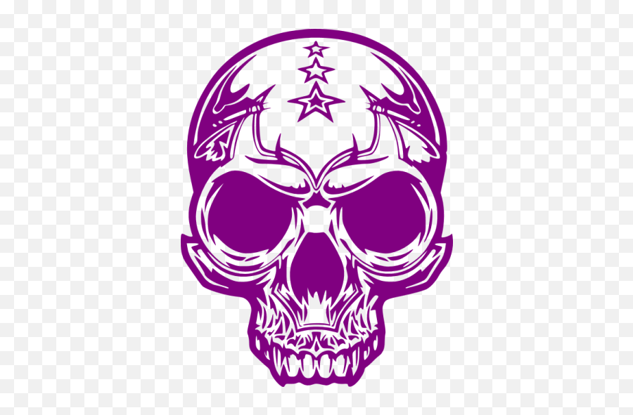Purple Skull 61 Icon - Red Skull Logos Transparent Png,Icon Scull