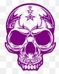 Purple Skull 61 Icon - Red Logos Transparent png