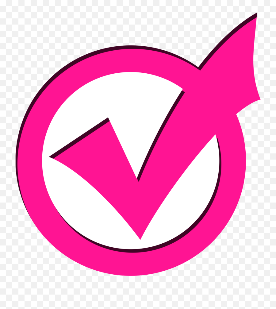 Pink - Checkmark Pink Check Mark Emoji Clipart Full Size Icon Pink Check Mark Png,Fb Check Mark Icon