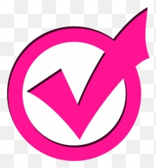 Pink - checkmark Check Mark Emoji Clipart Full Size Icon png