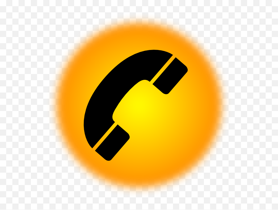 Orange Phone Icon Clip Art - Vector Clip Art Transparent Background Orange Phone Icon Png,Phone Icon Transparent Background