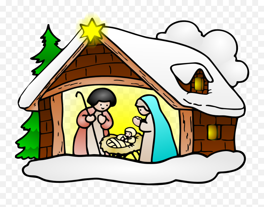 Clip Clipart Christmas Religious Nativity Public - Greetings Christmas Wishes For Soldiers Png,Icon Of Nativity