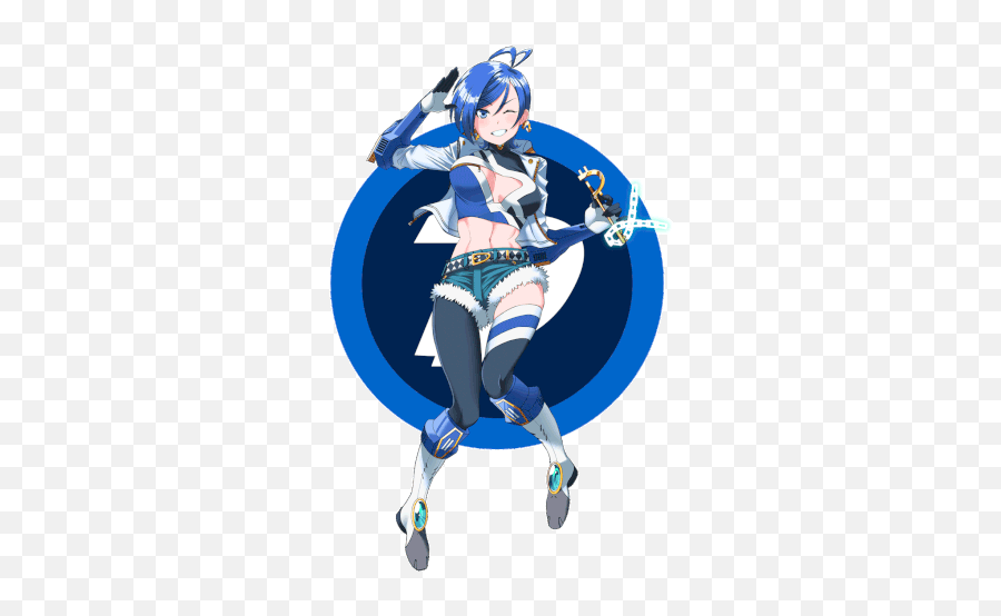 Anime Manga Sticker - Anime Manga Hot Girl Discover Blue Anime Mascot Png,Anime Girl Icon Tumblr