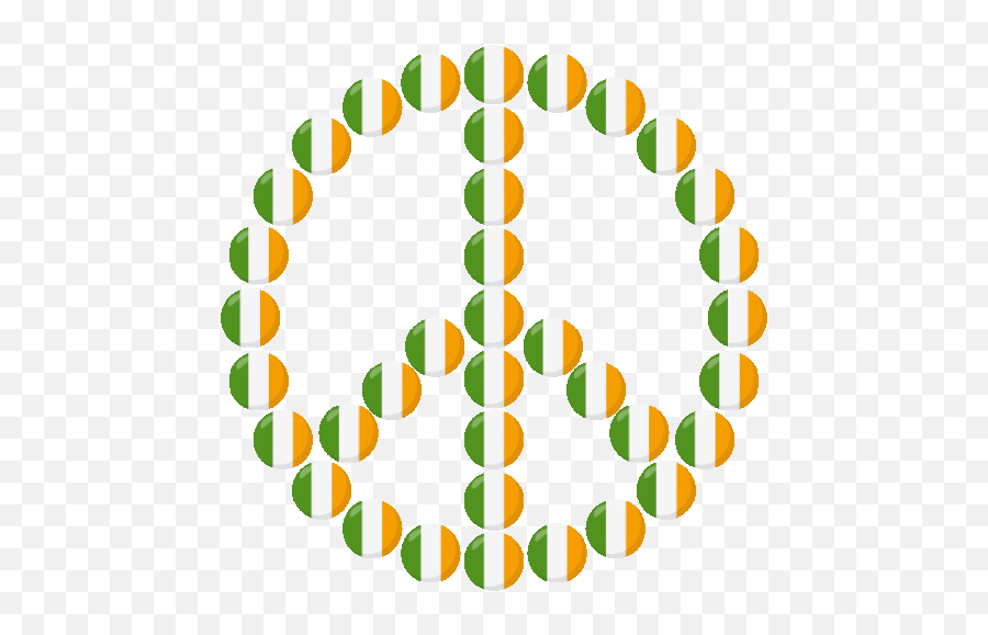 Ireland Flag Peace Sign Joypixels Sticker - Ireland Flag Flag Png,Ireland Flag Icon