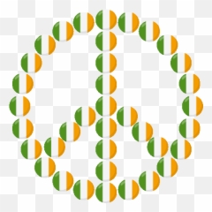 Ireland Flag Peace Sign Joypixels Sticker - png