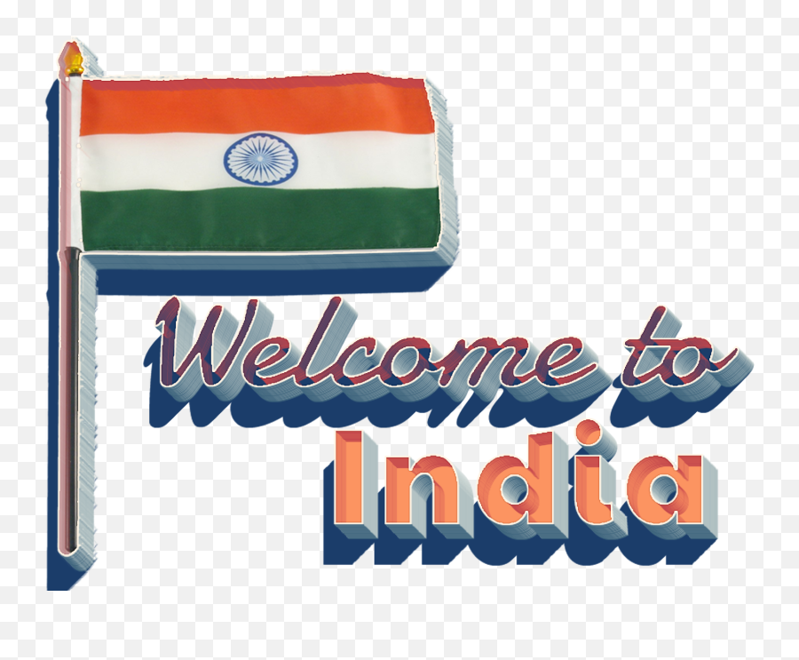Welcome To India 3d Flag Png