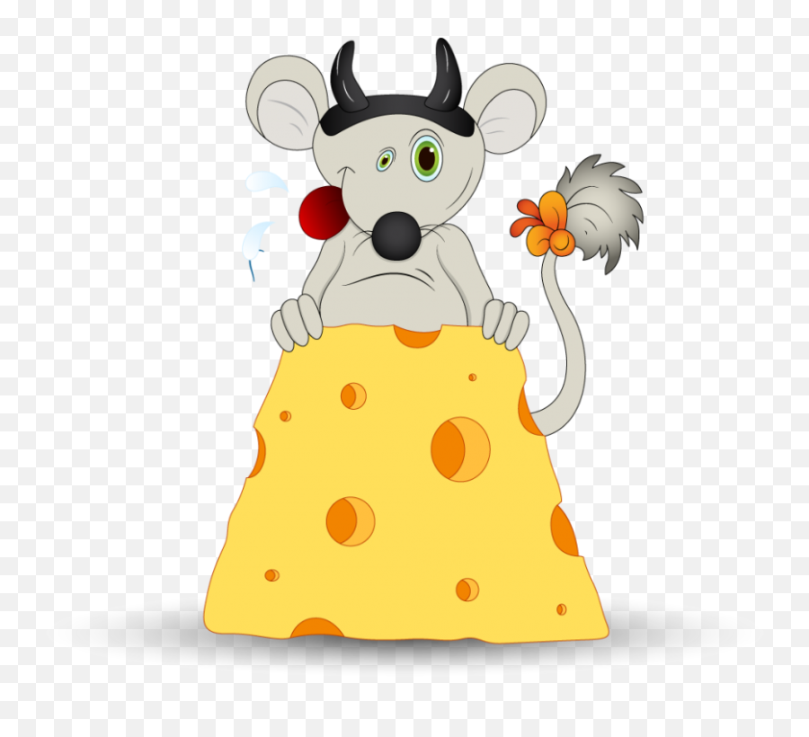 Funny Mouse With Cheese Png - Cartoon,Funny Png