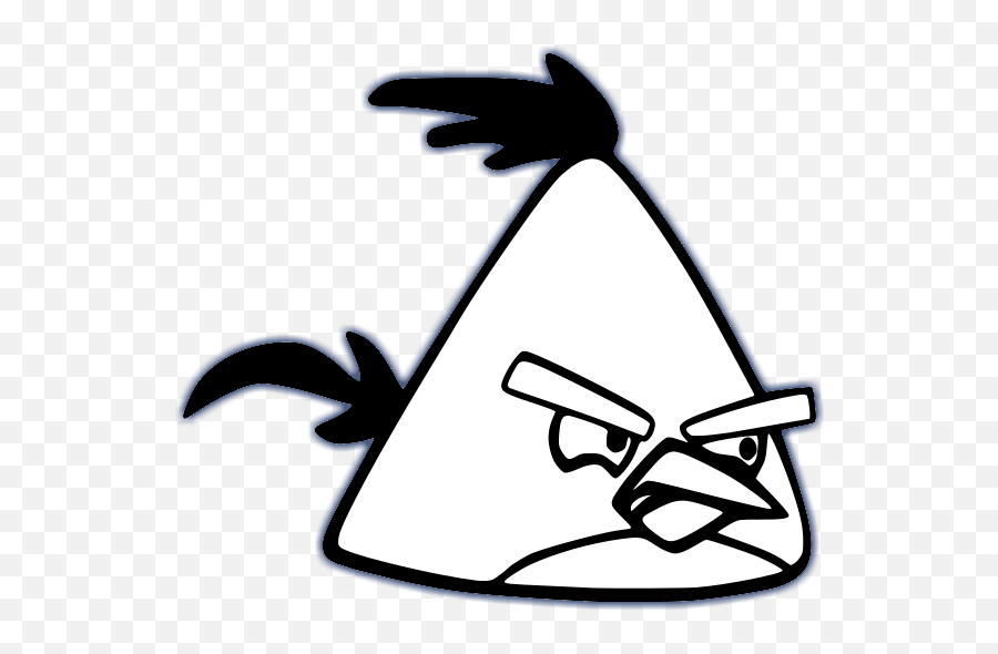 Bird Clipart Png Black And White - Yellow Angry Bird Characters,Facebook Angry Png