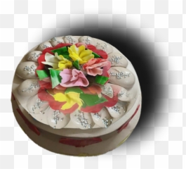 Happy Birthday Creamy Cake - Heartpngcom Transparent PNG