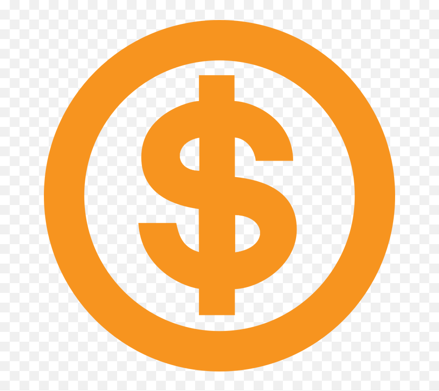 Download Hd Orange Dollar Sign - Dollar Sign Icon Orange Png,Dollar Sign Icon Transparent Background