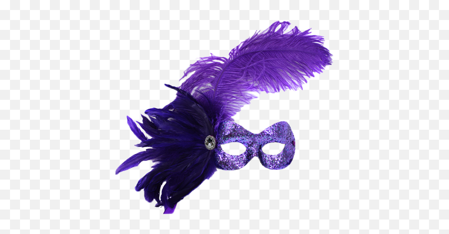Missy Purple Feathered Masquerade Mask - Mask Png,Masquerade Masks Png
