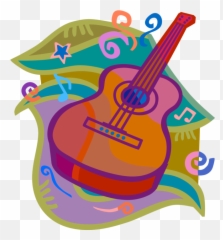 Acoustic Guitar Vector Png Clipart - Ruby