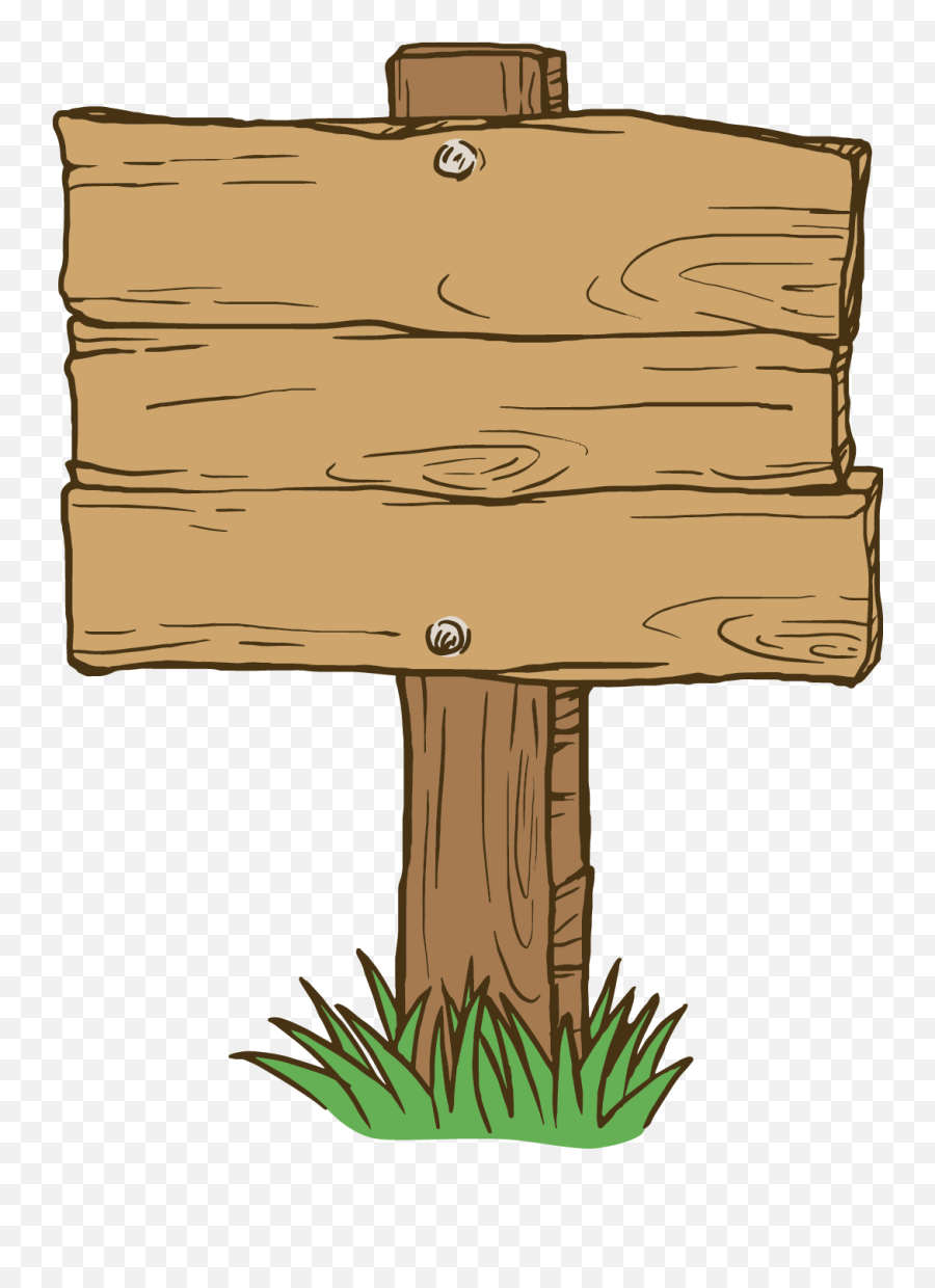 wood cartoon sign