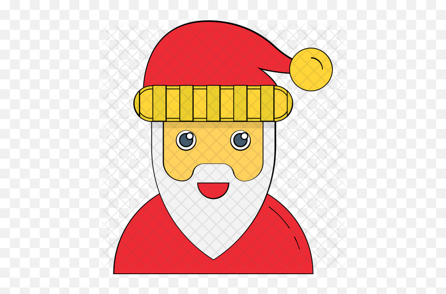 Santa Face Icon Of Colored Outline - Cartoon Png,Santa Face Png